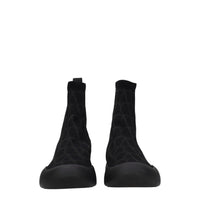 Valentino Garavani Black Fabric High Top Sneakers