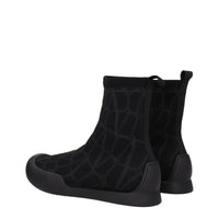 Valentino Garavani Black Fabric High Top Sneakers