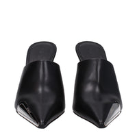 Off-White Black Leather High Heel Pumps