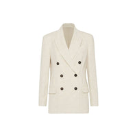 Brunello Cucinelli White Cotton Blazer