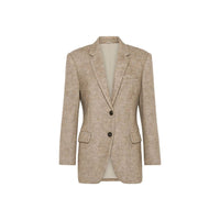 Brunello Cucinelli Beige Cashmere Blazer