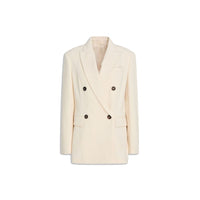 Brunello Cucinelli White Cotton Blazer
