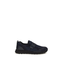Prada Blue Calf Leather Bos Taurus Athletic Sneakers
