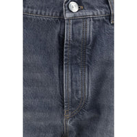 Brunello Cucinelli Gray Cotton Straight-Leg Jeans