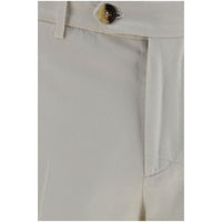 Brunello Cucinelli White Cotton Casual Pants
