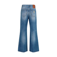 Valentino Blue Cotton Straight-Leg Jeans