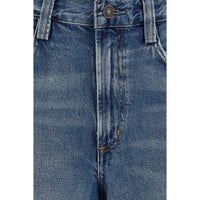 Agolde Blue Cotton Relaxed Fit Jeans