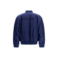 Balmain Blue Polyamide Bomber