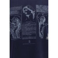 Brunello Cucinelli Blue Cotton T-Shirt