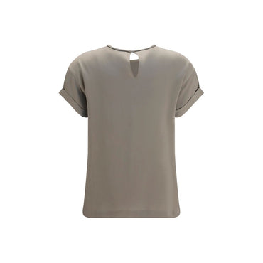 Brunello Cucinelli Beige Elastane Blouse