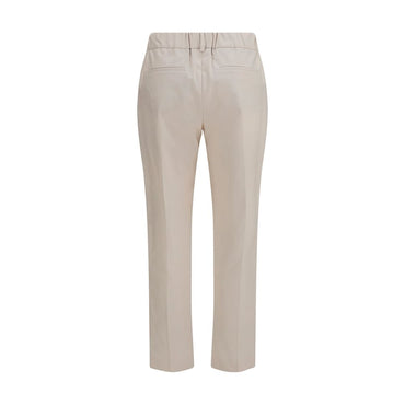 Brunello Cucinelli Beige Cotton Casual Pants