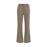 Brunello Cucinelli Brown Cotton Flared Pants