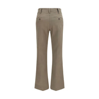 Brunello Cucinelli Brown Cotton Flared Pants