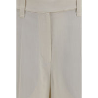 Brunello Cucinelli Beige Viscose Casual Pants