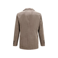 Brunello Cucinelli Gray Cotton Full-Length Jacket