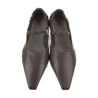 Brunello Cucinelli Brown Leather Ballet Flats