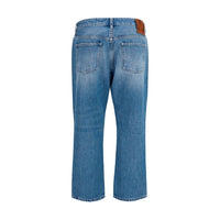 Valentino Blue Cotton Straight-Leg Jeans