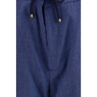 Brunello Cucinelli Blue Linen Bermuda Shorts