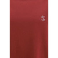 Brunello Cucinelli Bordeaux Cotton T-Shirt