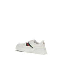 Gucci White Calf Leather Bos Taurus Chunky Sneakers