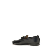 Valentino Garavani Black Calf Leather Bos Taurus Slip-On Loafers