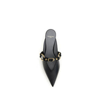 Balenciaga Black Calf Leather Bos Taurus Mules