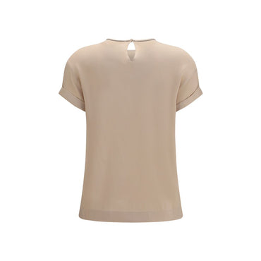 Brunello Cucinelli Beige Elastane Blouse