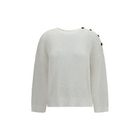 Brunello Cucinelli White Cotton Sweatshirt