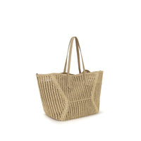 Brunello Cucinelli Beige Raffia Handbag