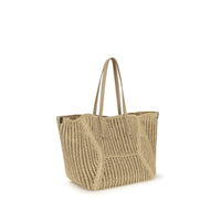 Brunello Cucinelli Beige Raffia Handbag