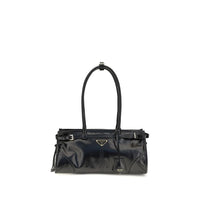 Prada Black Calf Leather Bos Taurus Handbag