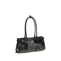 Prada Black Calf Leather Bos Taurus Handbag