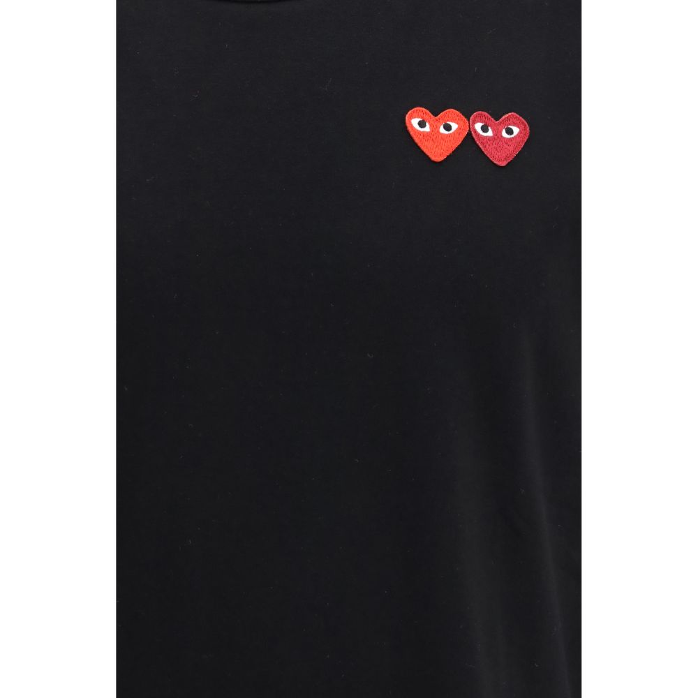 Comme Des Garçons Play Black Cotton T-Shirt