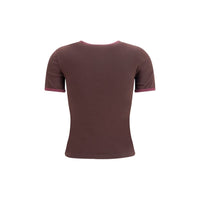 Courrèges Brown Cotton T-Shirt