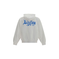 Balenciaga White Cotton Sweatshirt