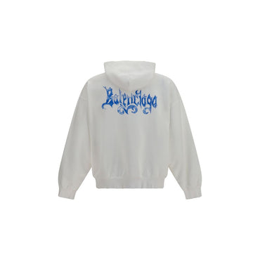 Balenciaga White Cotton Sweatshirt