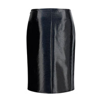 Courrèges Bordeaux Cotton Midi Skirt