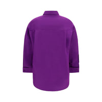 Balenciaga Purple Cotton Dress Shirt