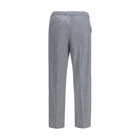 Brunello Cucinelli Gray Wool Oves Aries Casual Pants