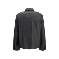 Prada Black Lamb Ovis Aries Aries Leather Jacket