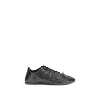 Balenciaga Black Calf Leather Bos Taurus Athletic Sneakers