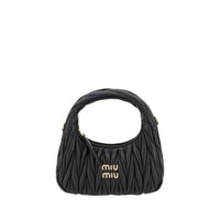 Miu Miu Black Calf Leather Bos Taurus Handbag