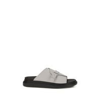 Alexander McQueen Gray Calf Leather Bos Taurus Platform Sandals