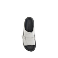 Alexander McQueen Gray Calf Leather Bos Taurus Platform Sandals