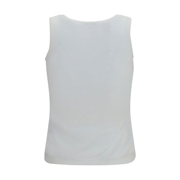 Balenciaga White Cotton Tank Tops