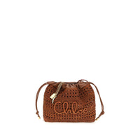 Chloé Brown Raffia Shoulder Bag
