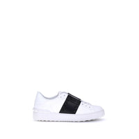 Valentino Garavani White Calf Leather Bos Taurus Low Top Sneakers