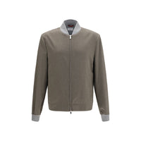 Brunello Cucinelli Bicolor Cashmere Bomber