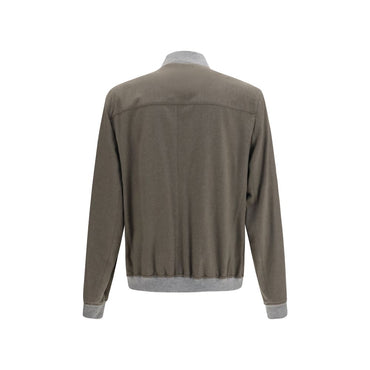 Brunello Cucinelli Bicolor Cashmere Bomber