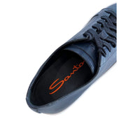 Santoni Blue Leather Women Sneaker